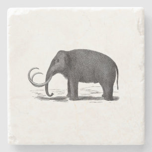 Dessous-de-verre En Pierre Éléphant préhistorique de mammouth laineux