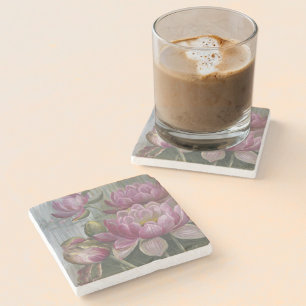 Dessous-de-verre En Pierre Ellis Rowan Eau Rose Lys Fleurs Vintages