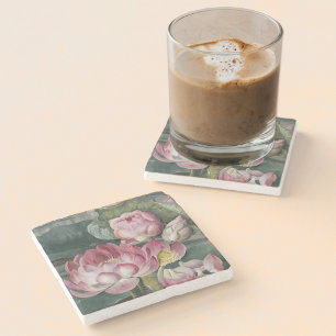 Dessous-de-verre En Pierre Ellis Rowan Sacré Lotus Eau Lily Fleur Vintage