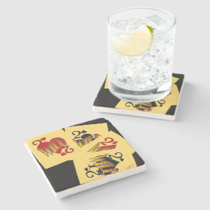 Dessous-de-verre En Pierre Ensemble de Dessous de verre en pierre sauvage Deu