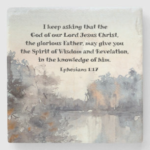 Dessous-de-verre En Pierre Éphésiens 1:17 Esprit de sagesse et de révélation
