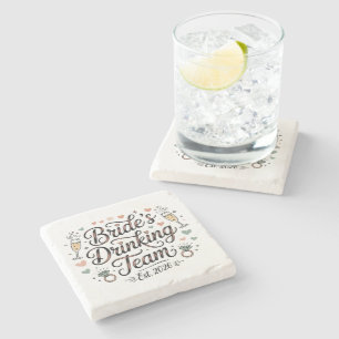 Dessous-de-verre En Pierre Équipe de buveuses de mariées 