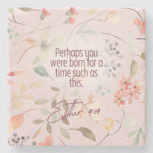 Dessous-de-verre En Pierre Esther 4:14 verset biblique chrétien art
