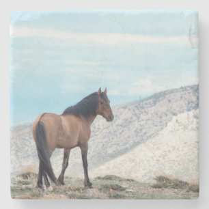 Dessous-de-verre En Pierre Étalon sauvage Mustang