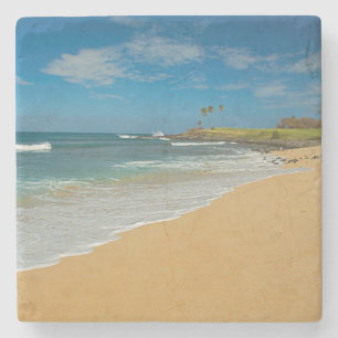 Dessous-de-verre En Pierre États-Unis, Hawaï, île de Molokai, Three Mile Beac