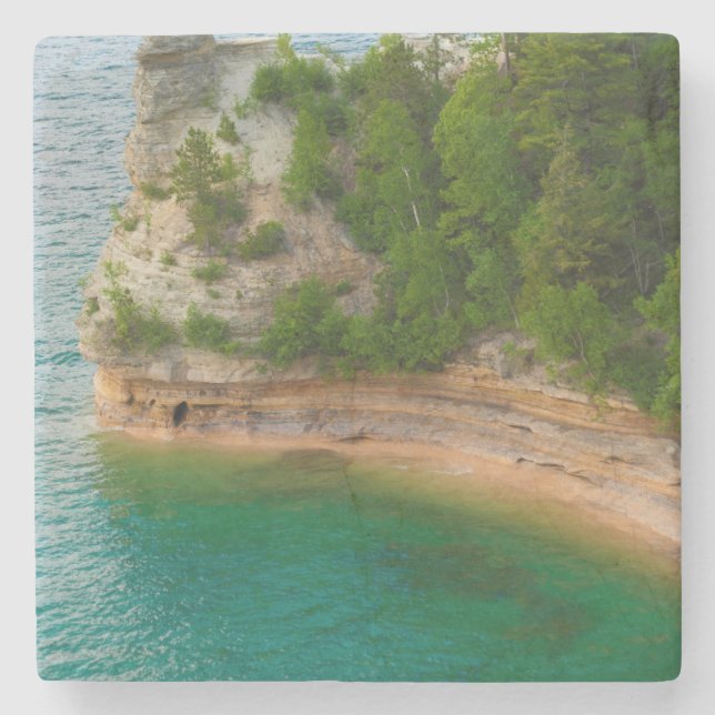 Dessous-de-verre En Pierre États-Unis, Michigan. Formation de Castle Rock (Devant)