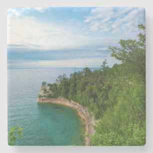 Dessous-de-verre En Pierre États-Unis, Michigan. Formation de Castle Rock de 