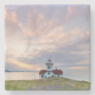 Dessous-de-verre En Pierre États-Unis, Washington, îles San Juan. Coucher de