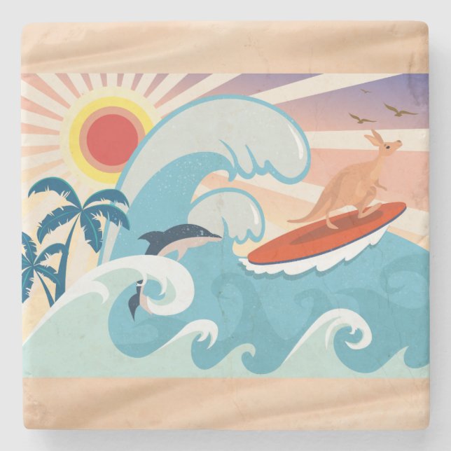 Dessous-de-verre En Pierre Été Australie (Devant)