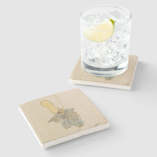 Dessous-de-verre En Pierre Étrange Japonais Vintage Swordsman Yokai