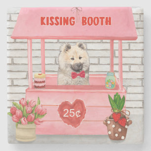 Dessous-de-verre En Pierre Eurasier Chien Valentine's Day Kissing Booth