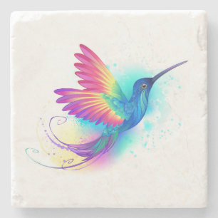 Dessous-de-verre En Pierre Exotic Rainbow Hummingbird
