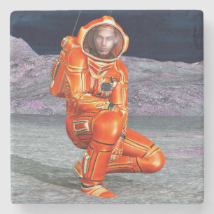 Dessous-de-verre En Pierre Explorateur de Mars Astronaute Planète Alien Art S