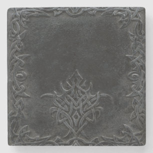 Dessous-de-verre En Pierre Fallen Dark Tribal