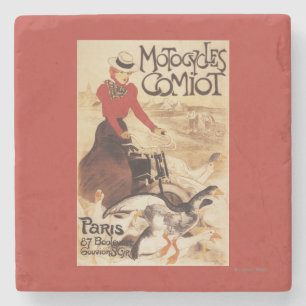 Dessous-de-verre En Pierre Femme de Comiot Motocycles et affiche de promo