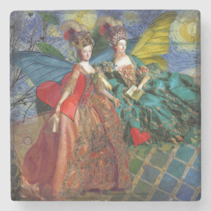 Dessous-de-verre En Pierre Femme Papillon Capricieuse Gémeaux Gothique Classi