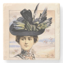 Femme victorienne sur papier japonais