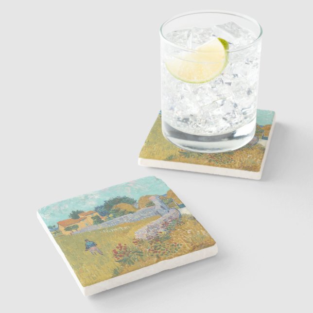 Dessous-de-verre En Pierre Ferme en Provence | Vincent van Gogh (Côté)