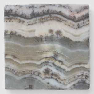 Dessous-de-verre En Pierre Fermer une dentelle argentée Onyx