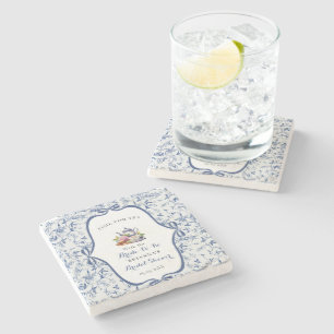 Dessous-de-verre En Pierre Fête de mariage sur le thème de la toile de Jouy b