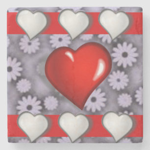 Dessous-de-verre En Pierre Fête des mères Dessous de verre en pierre de marbr