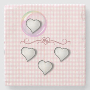 Dessous-de-verre En Pierre Fête des mères Dessous de verre en pierre de marbr