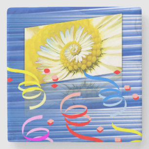 Dessous-de-verre En Pierre Fête des mères Dessous de verre en pierre de marbr