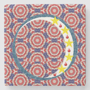 Dessous-de-verre En Pierre Fête des mères Dessous de verre en pierre de marbr