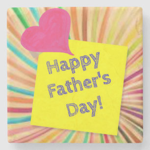 Dessous-de-verre En Pierre Fête des pères Dessous de verre en pierre