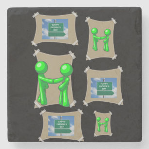 Dessous-de-verre En Pierre Fête des pères Dessous de verre en pierre