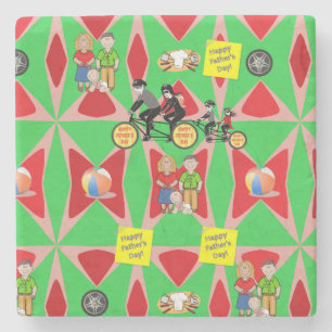 Dessous-de-verre En Pierre Fête des pères Dessous de verre en pierre