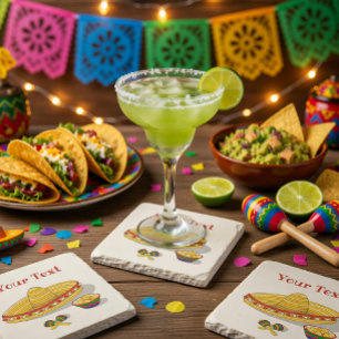 Dessous-de-verre En Pierre Fête Mexicaine sur Mesure
