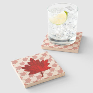 Dessous-de-verre En Pierre Feuille d'érable du Canada par Shirley Taylor