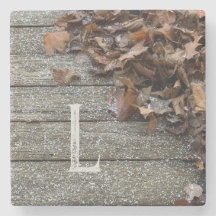 Feuilles automnales avec neige iPhone / coque ipad