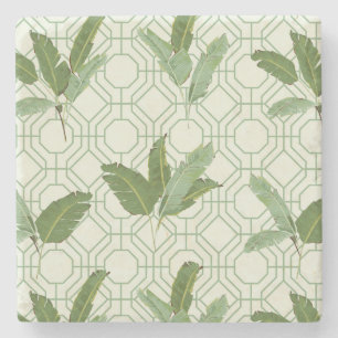 Dessous-de-verre En Pierre Feuilles de palmiers tropicaux