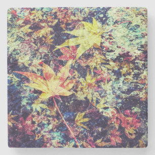 Dessous-de-verre En Pierre Feuilles tombés