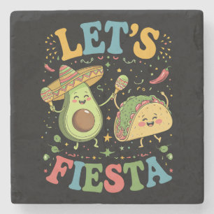 Dessous-de-verre En Pierre Fiesta Avocado Et Tacos Cinco De Mayo