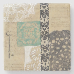 Dessous-de-verre En Pierre Filigree & Key II