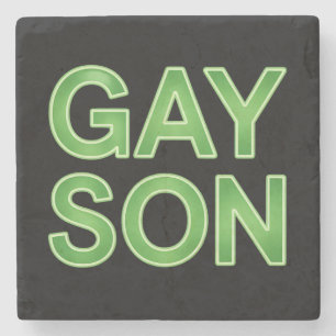 Dessous-de-verre En Pierre Fils gay drôle Fierté LGBTQ