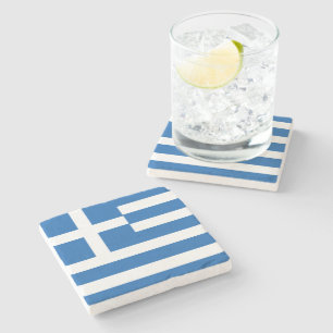 Dessous-de-verre En Pierre Flag de Greece