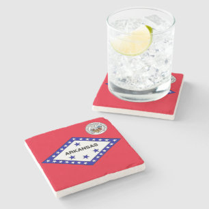 Dessous-de-verre En Pierre Flag de l'Arkansas