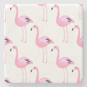 Dessous-de-verre En Pierre Flamants roses roses 2 2