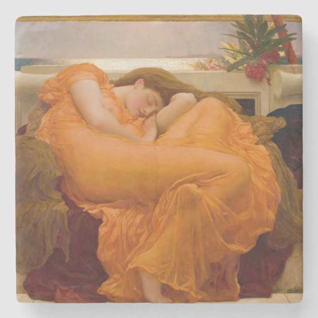 Dessous-de-verre En Pierre Flaming June (par Frederic Leighton) (Devant)