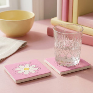 Dessous-de-verre En Pierre Fleur