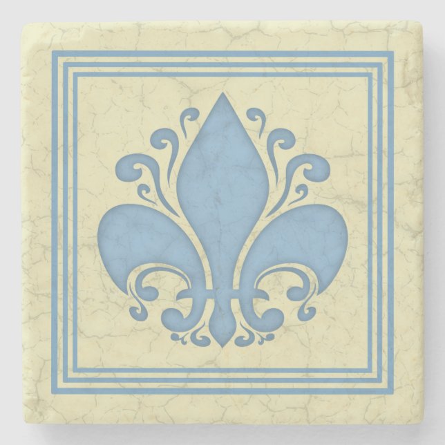 Dessous-de-verre En Pierre Fleur de Antique (Devant)