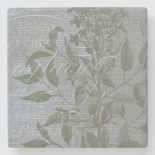 Dessous-de-verre En Pierre Fleur de Bleu I