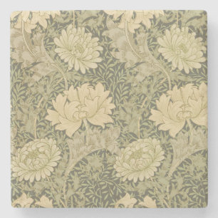 Dessous-de-verre En Pierre Fleur de Sauge Chrysanthème de William Morris