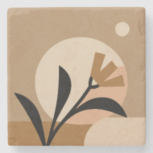 Dessous-de-verre En Pierre Fleur Sun Boho