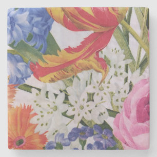 Dessous-de-verre En Pierre Fleurs colorées Partout Art