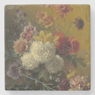 Dessous-de-verre En Pierre Fleurs de maître hollandais antique Georgius van O